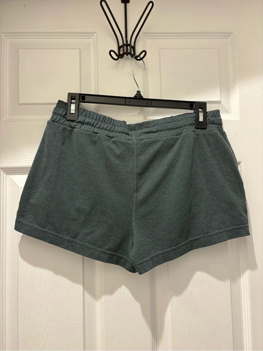 Vuori Halo DreamKnit Lounge Shorts Teal Drawstring Zip Pocket Women’s Large